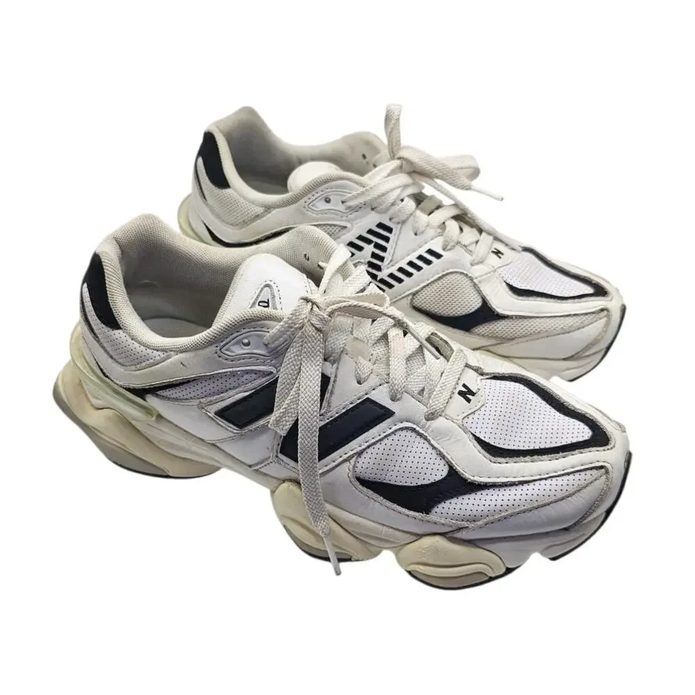 New Balance 9060 White Black Sea Salt Chunky Dad Sneakers Men's Size 9.5